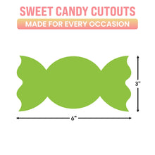 Load image into Gallery viewer, Bulk Case of 100 Sets - Candy Paper Cutouts 54pcs | Bulletin Board Cut Outs for Party Decorations, Classroom, Wall Decor