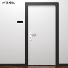 Load image into Gallery viewer, Bulk Case of 250 Signs - Break Room Sign, Durable ABS Plastic with Full Adhesive Backing, Sign for Door or Wall, 2x6"