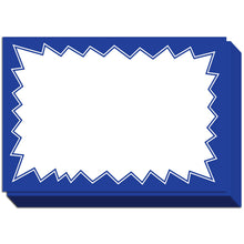 Load image into Gallery viewer, Bulk Case of 60 Sets - Sale Signs for Retail Stores 50pcs, 4.5" x 6.5", Blue Starburst Paper Card Price Tags for Yard Sale, Garage Sale