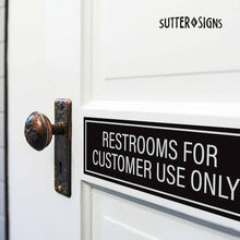 Load image into Gallery viewer, Restrooms for Customer Use Only Sticker Signs (Pack of 2)