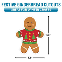 Load image into Gallery viewer, Bulk Case of 100 Sets - Gingerbread Paper Cutouts 54pcs | Bulletin Board Cut Outs for Party Decorations, Classroom, Wall Decor
