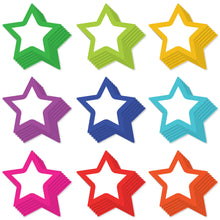 Load image into Gallery viewer, Bulk Case of 100 Sets - Paper Star Cutouts 108pcs | Cut Out Shapes for Bulletin Board, Classroom, Decorations, Crafts. 3&quot; x 3&quot;