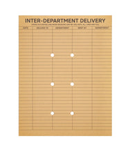 Load image into Gallery viewer, Bulk Case of 5 Sets - Interoffice Envelopes with String, 10" x 13" (Pack of 100), String Tie Interdepartmental Envelopes, Sturdy 100gsm Paper