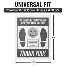 Load image into Gallery viewer, Bulk Case of 6 Sets - Paper Floor Mats for Cars 100ct Oil Resistant Composite Laminated Paper, White Disposable Floor Protector Mats for Car Detailing and Automotive Shop Supplies, 16" x 20"