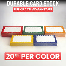 Load image into Gallery viewer, Bulk Case of 20 Sets - Sale Signs for Retail Stores 100pcs, 5.5" x 7.5" Variety Color Price Tags for Yard &amp; Garage Sale