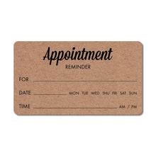 Load image into Gallery viewer, Bulk Case of 50 Sets - Appointment Reminder Cards 200 ct | Hair Stylist Must Haves, Cosmetology Salon Essentials, Cleaning Business Cards, Massage Therapist Supplies | Kraft Appointment Cards