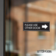 Load image into Gallery viewer, Bulk Case of 250 Sets - Please Use Other Door Sticker Decal Set - Self Adhesive, Peel-Off (2 Left Arrows, 2 Right Arrows)