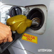 Load image into Gallery viewer, Bulk Case of 250 Sets - Sutter Signs 3pc Mixed Fuel Only Stickers for Fuel Tank | Weatherproof Adhesive Decals