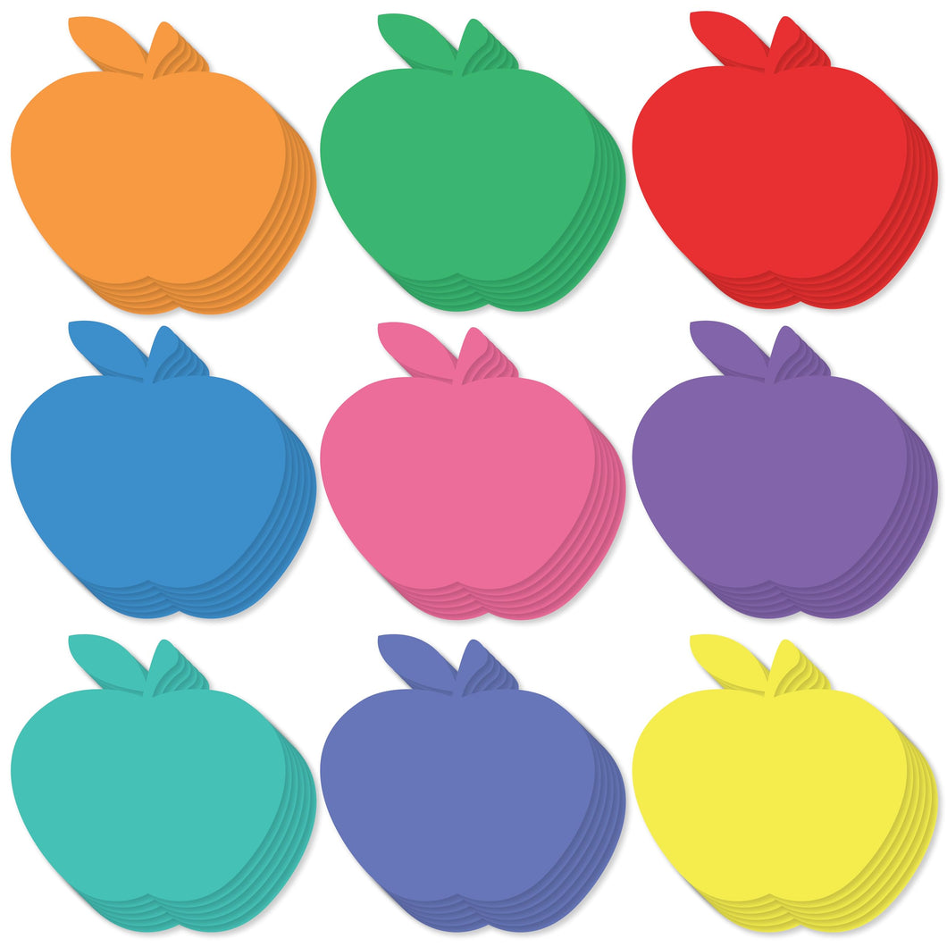 Bulk Case of 100 Sets - Paper Apple Cutouts 108pcs | Cut Out Shapes for Bulletin Board, Classroom, Decorations, Crafts