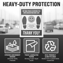 Load image into Gallery viewer, Bulk Case of 6 Sets - Paper Floor Mats for Cars 100ct Oil Resistant Composite Laminated Paper, White Disposable Floor Protector Mats for Car Detailing and Automotive Shop Supplies, 16" x 20"