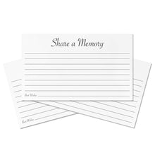 Load image into Gallery viewer, Bulk Case of 100 Sets - Share A Memory Cards for Funeral 3x5 inch | 50 Memorial Cards