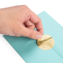 Load image into Gallery viewer, Bulk Case of 250 Sets - 250pcs Gold Envelope Seal Stickers, Flowers | Elegant Embossing Gold Foil Wedding Stickers for Invitations, Save The Date, Certificates, Decorative Mailing Labels