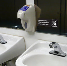 Load image into Gallery viewer, Bulk Case of 250 Sets - Employees Must Wash Hands Restroom Stickers (Pack of 2)
