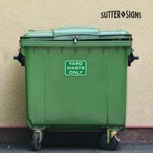 Load image into Gallery viewer, Bulk Case of 200 Sets - 4pk Yard Waste Stickers 10" x 7" | Weatherproof Vinyl Yard Waste Only Compost Stickers for Outdoor Trash Can