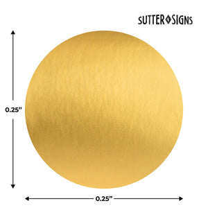 Bulk Case of 100 Rolls - 1008pcs Gold Dot Stickers 1/4 inch, 0.25" Round Diameter, 1008/roll