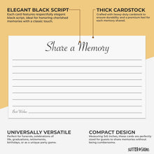 Load image into Gallery viewer, Bulk Case of 100 Sets - Share A Memory Cards for Funeral 3x5 inch | 50 Memorial Cards