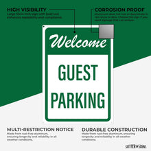 Load image into Gallery viewer, Bulk Case of 60 Signs - Welcome Guest Parking Sign | Visitor Parking Sign for Business, 10x14 Inch Rust-free Aluminum