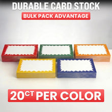 Load image into Gallery viewer, Bulk Case of 25 Sets - Sale Signs for Retail Stores - 100pcs, 4.5" x 6.5", Variety Color Price Tags for Yard &amp; Garage Sale