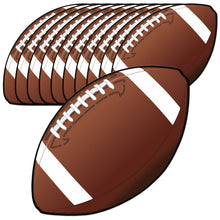 Load image into Gallery viewer, Bulk Case of 100 Sets - Football Paper Cutouts 50pcs | 5" Sports Ball Cut Outs for Party Decorations, Wall Decor, Bulletin Board