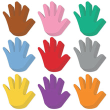 Load image into Gallery viewer, Bulk Case of 100 Sets - Paper Hand Cutouts 108pcs | Cut Out Shapes for Bulletin Board, Classroom, Decorations, Crafts