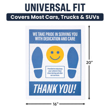 Load image into Gallery viewer, Bulk Case of 2 Sets - Paper Floor Mats for Cars 300ct Oil Resistant Composite Laminated Paper, White Disposable Floor Protector Mats for Car Detailing and Automotive Shop Supplies, 16" x 20" - Colored