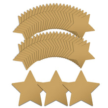 Load image into Gallery viewer, Bulk Case of 100 Sets - Gold Star Paper Cutouts 108pcs | Cut Out Shapes for Bulletin Board, Classroom, Decorations, Crafts. 3" x 3"