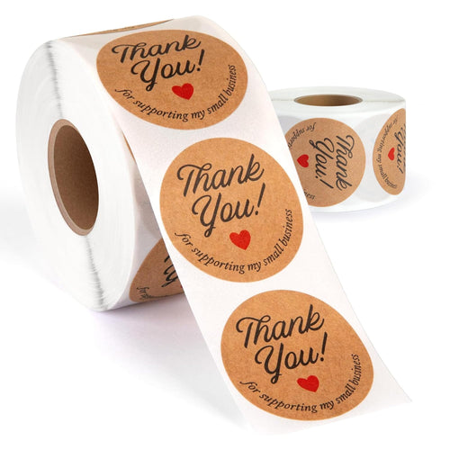 Bulk Case of 50 Sets - 1000pcs Thank You for Supporting Our Small Business Stickers, 1.5