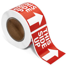 Load image into Gallery viewer, Bulk Case of 4 Sets - This Side Up 500 Labels per Roll 3"x5" by Sutter Signs (Pack of 3)