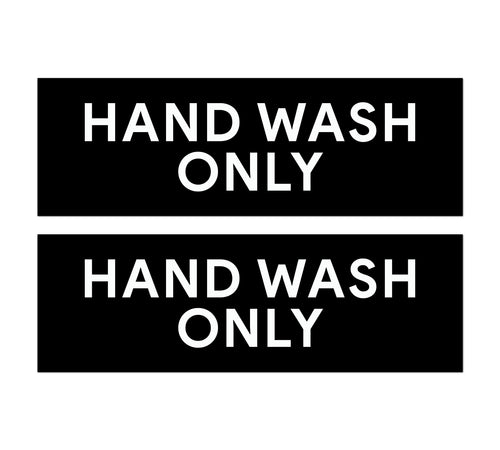 Bulk Case of 250 Sets - Hand Wash Only Sticker Signs | Workplace Hygiene Reminder for Restaurants, Commercial Kitchens, Hospitals, Clinics, and Medical Facilities (Pack of 2)