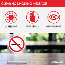 Load image into Gallery viewer, Bulk Case of 250 Sets - 6pcs No Smoking Sign Stickers, 3" Circle No Smoking Sticker for Home, Business, Vehicles