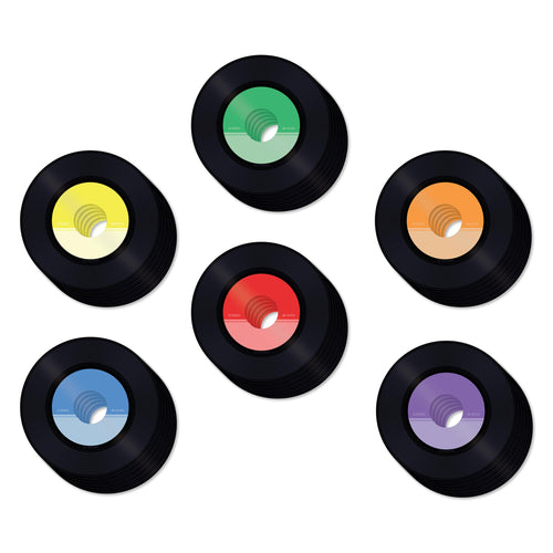 Bulk Case of 120 Sets - Vinyl Record Cutouts 4.5