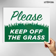 Load image into Gallery viewer, Bulk Case of 14 Sets - Keep Off Grass Yard Signs with H-Frame Stakes, 17&quot; x 13&quot; Corrugated Plastic Keep Off Grass Signs for Yard (Pack of 4)