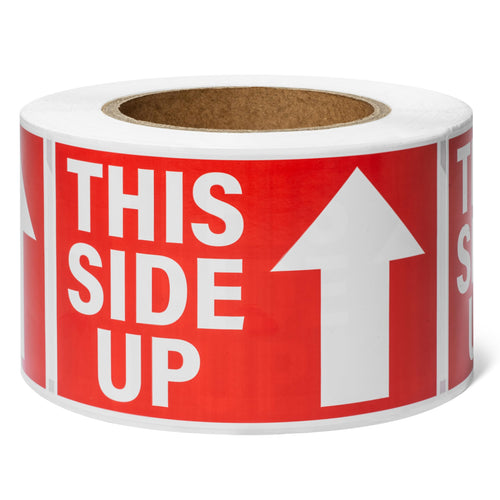 Bulk Case of 10 Rolls - This Side Up 500 Labels per Roll 3