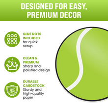 Load image into Gallery viewer, Bulk Case of 100 Sets - Tennis Paper Cutouts 50pcs | 5" Sports Ball Cut Outs for Party Decorations, Wall Decor, Bulletin Board