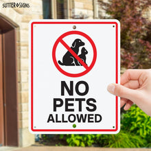 Load image into Gallery viewer, Bulk Case of 100 Signs - No Pets Allowed Aluminum Sign