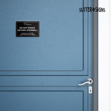 Load image into Gallery viewer, Bulk Case of 100 Signs - Do Not Knock or Ring Doorbell Sign - 4x6" Adhesive Plastic