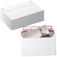 Load image into Gallery viewer, Bulk Case of 20 Sets - 50pcs Card Shipping Envelopes, 340gsm Tear Seal Mailers 7" x 4.35" - White, Ultra-Rigid 340gsm Protection, Fast Tear-Strip Seal, Fits Toploaders &amp; Semi-Rigids, Sleek Matte White Finish
