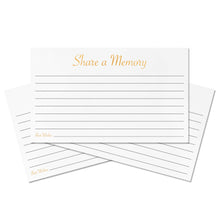 Load image into Gallery viewer, Bulk Case of 100 Sets - Share A Memory Cards for Funeral 3x5 inch | 50 Memorial Cards