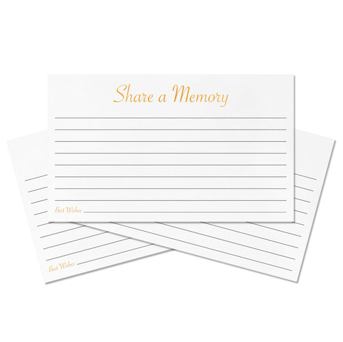 Bulk Case of 100 Sets - Share A Memory Cards for Funeral 3x5 inch | 50 Memorial Cards