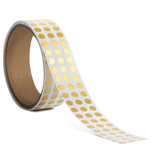 Bulk Case of 100 Rolls - 1008pcs Gold Dot Stickers 1/4 inch, 0.25