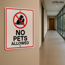 Load image into Gallery viewer, Bulk Case of 100 Signs - No Pets Allowed Aluminum Sign