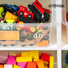 Load image into Gallery viewer, Bulk Case of 100 Rolls - 1000pcs Letter S Stickers, 0.5" Letter Sticker Dot Labels for Organization, Inventory, 1000/roll