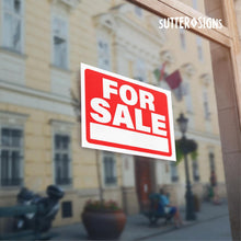 Load image into Gallery viewer, Bulk Case of 200 Sets - For Sale Signs for Vehicles Sticker 2pcs | Self Stick On For Sale Sign for Car Window, Business, Owner | Outdoor Weatherproof Vinyl Sticker Signs, 10" x 7"