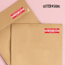 Load image into Gallery viewer, Bulk Case of 50 Rolls - 1000 pcs Do Not Bend Stickers for Shipping 1x3 Inch Roll Labels