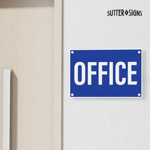 Load image into Gallery viewer, Bulk Case of 50 Signs - Office Sign, Rust-free Aluminum Sign for Office, Restaurant, Construction Work Site, 12x8 with Mounting Holes by Sutter Signs