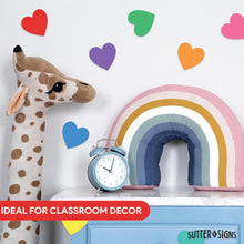Load image into Gallery viewer, Bulk Case of 100 Sets - Large Heart Paper Cutouts 27pcs | 7" Cut Out Shapes for Bulletin Board, Classroom, Decorations, Crafts