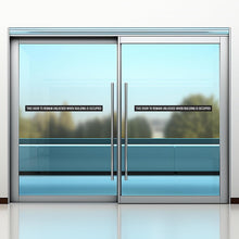 Load image into Gallery viewer, Bulk Case of 150 Sets - This Door To Remain Unlocked When Building Is Occupied Sign Adhesive Decal Sticker 2x26 inches (Pack of 2)
