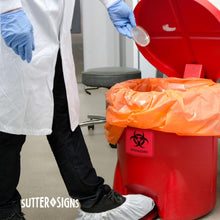 Load image into Gallery viewer, Bulk Case of 200 Sets - Biohazard Stickers Signs (Pack of 10) | Decals for Labs, Hospitals, and Industrial Use