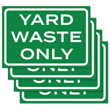 Load image into Gallery viewer, Bulk Case of 200 Sets - 4pk Yard Waste Stickers 10" x 7" | Weatherproof Vinyl Yard Waste Only Compost Stickers for Outdoor Trash Can