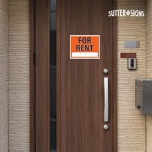 Load image into Gallery viewer, Bulk Case of 100 Sets - For Rent Sign 14x11, Plastic Sign for Home, Office, Rental, Commercial Propety, Waterproof Plastic (Pack of 2)